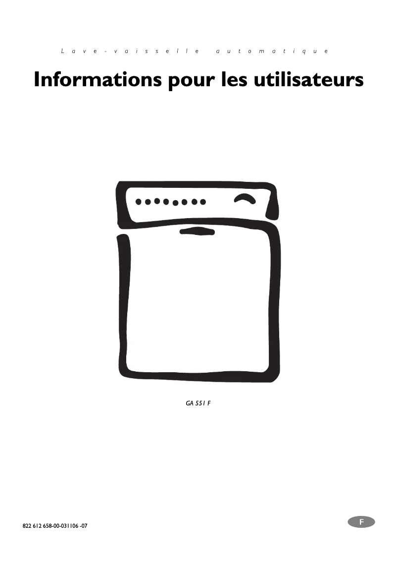 Image de la première page du manuel de l'appareil GA55F