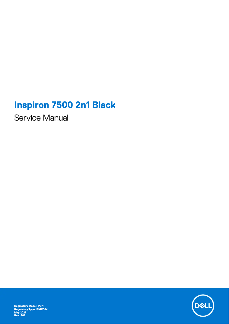 Image de la première page du manuel de l'appareil Inspiron 7500 2-in-1 Black