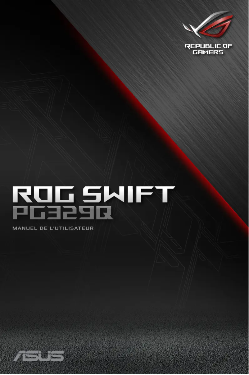 Page 1 de la notice Manuel utilisateur Asus ROG Swift PG329Q