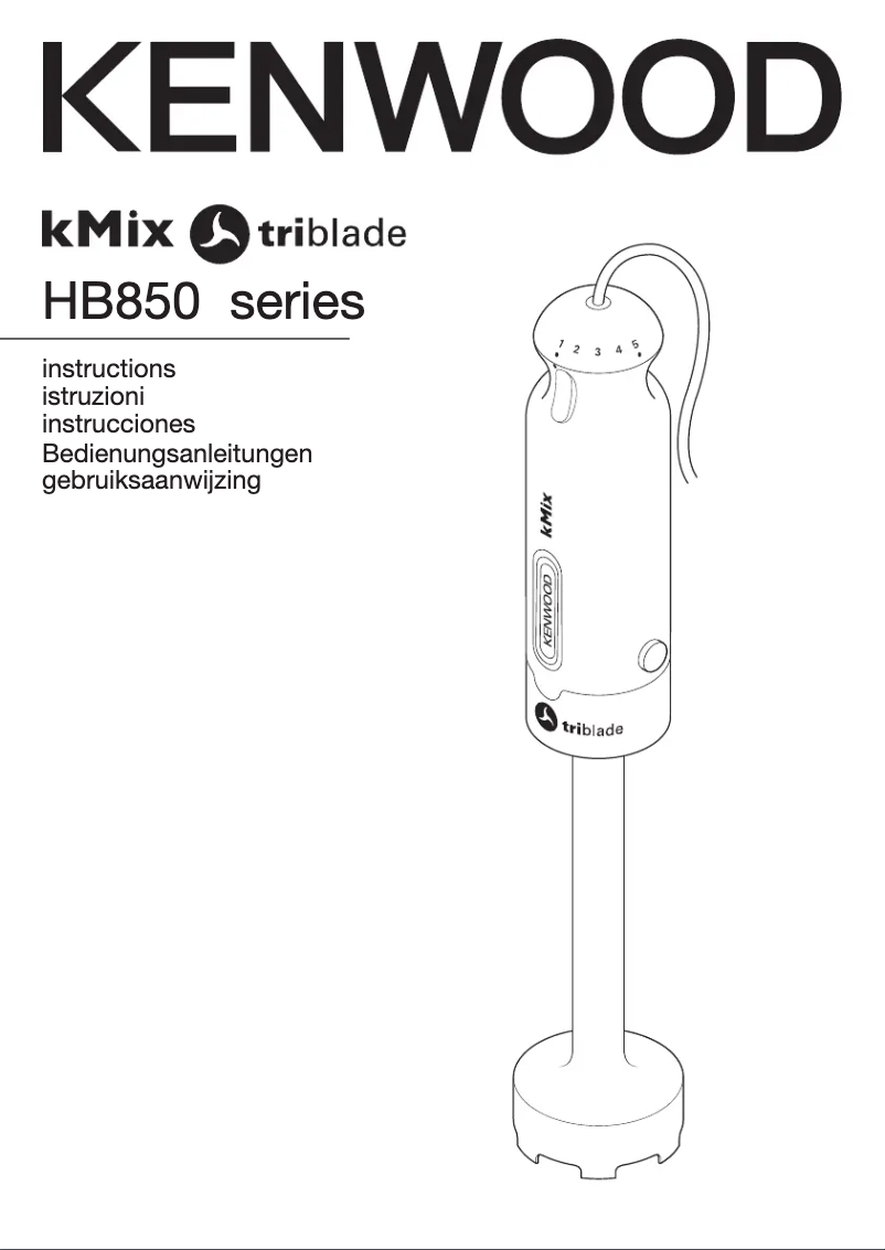 Page n°1 - Manuel utilisateur Kenwood KMix Triblade HB708