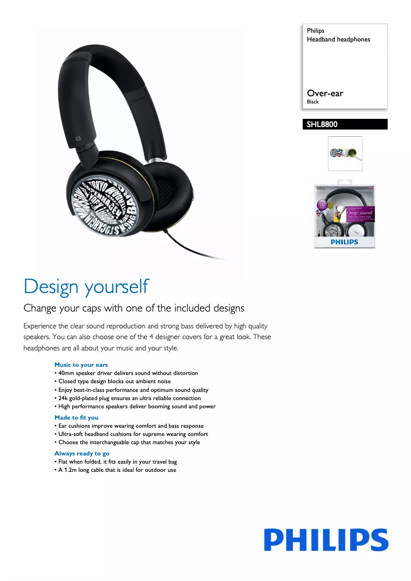 Página 1 del manual Manual de usuario Philips SHL8800