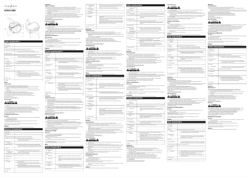 Image de la première page du manuel de l'appareil VCRO210BK