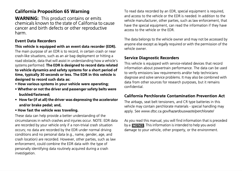 Image de la première page du manuel de l'appareil Civic Si Coupe (2015)