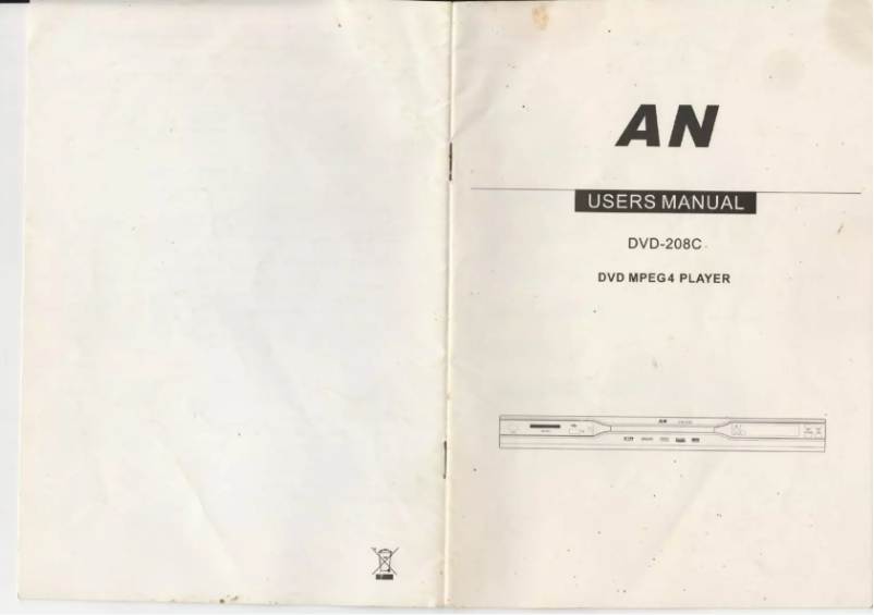 Page n°1 - Manuel utilisateur AN DVD-208C