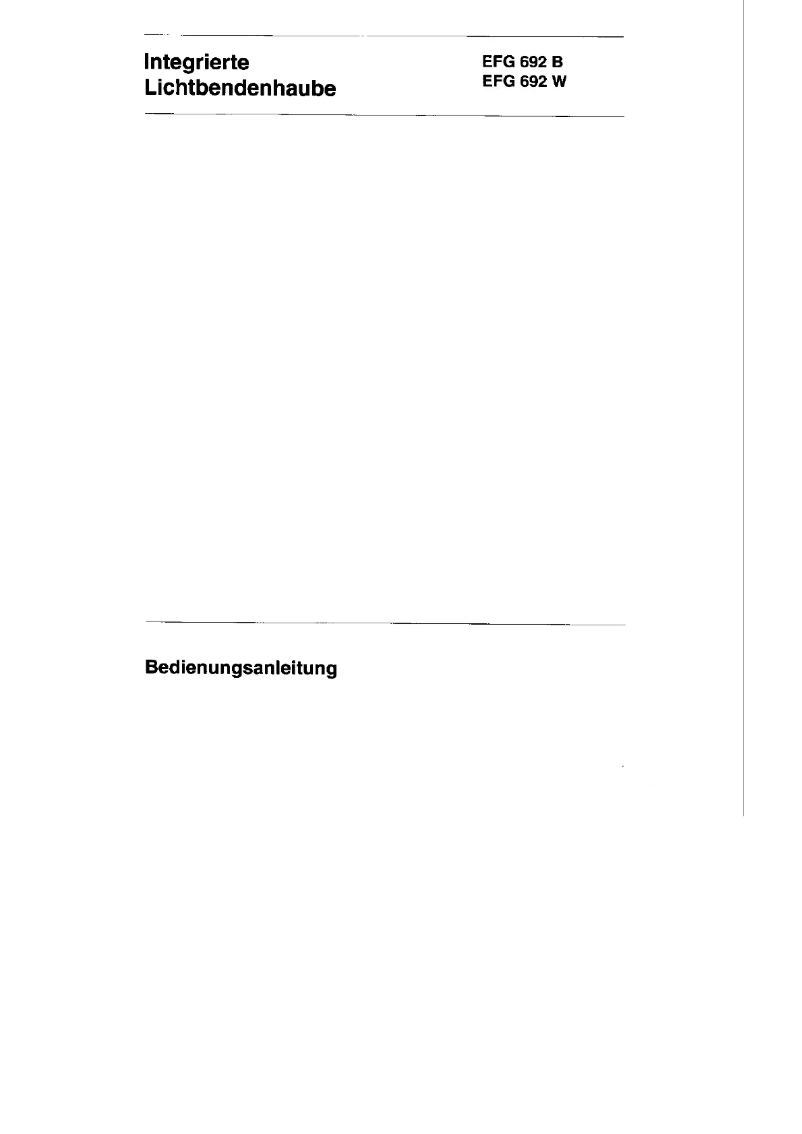 Page n°1 - Manuel utilisateur Electrolux EFG 692