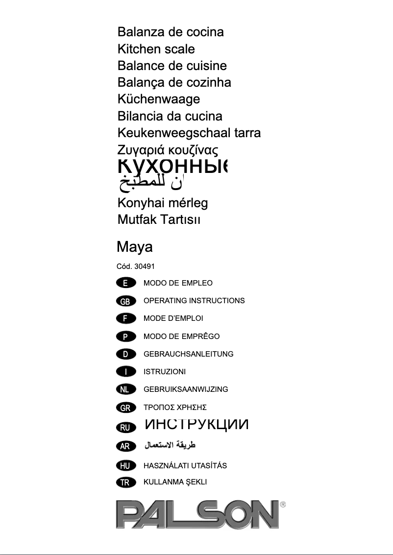 Página 1 del manual Manual de usuario Palson Maya