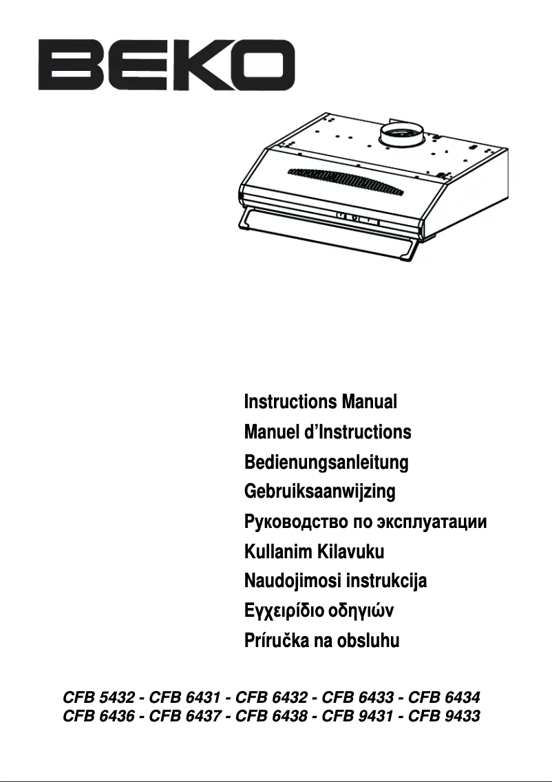 Page n°1 - Manuel utilisateur Beko CFB 9433