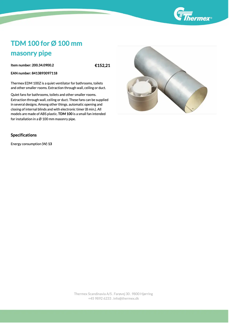 Image de la première page du manuel de l'appareil TDM-100