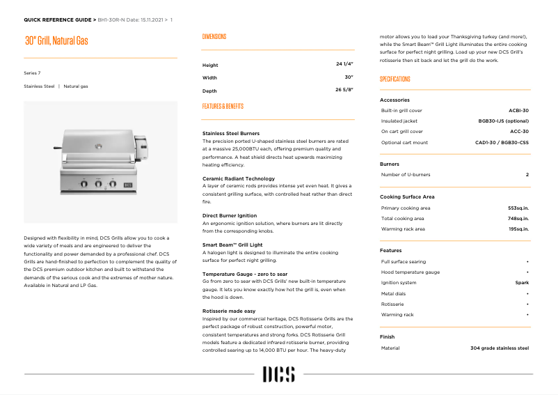 Image de la première page du manuel de l'appareil BH1-30R-N