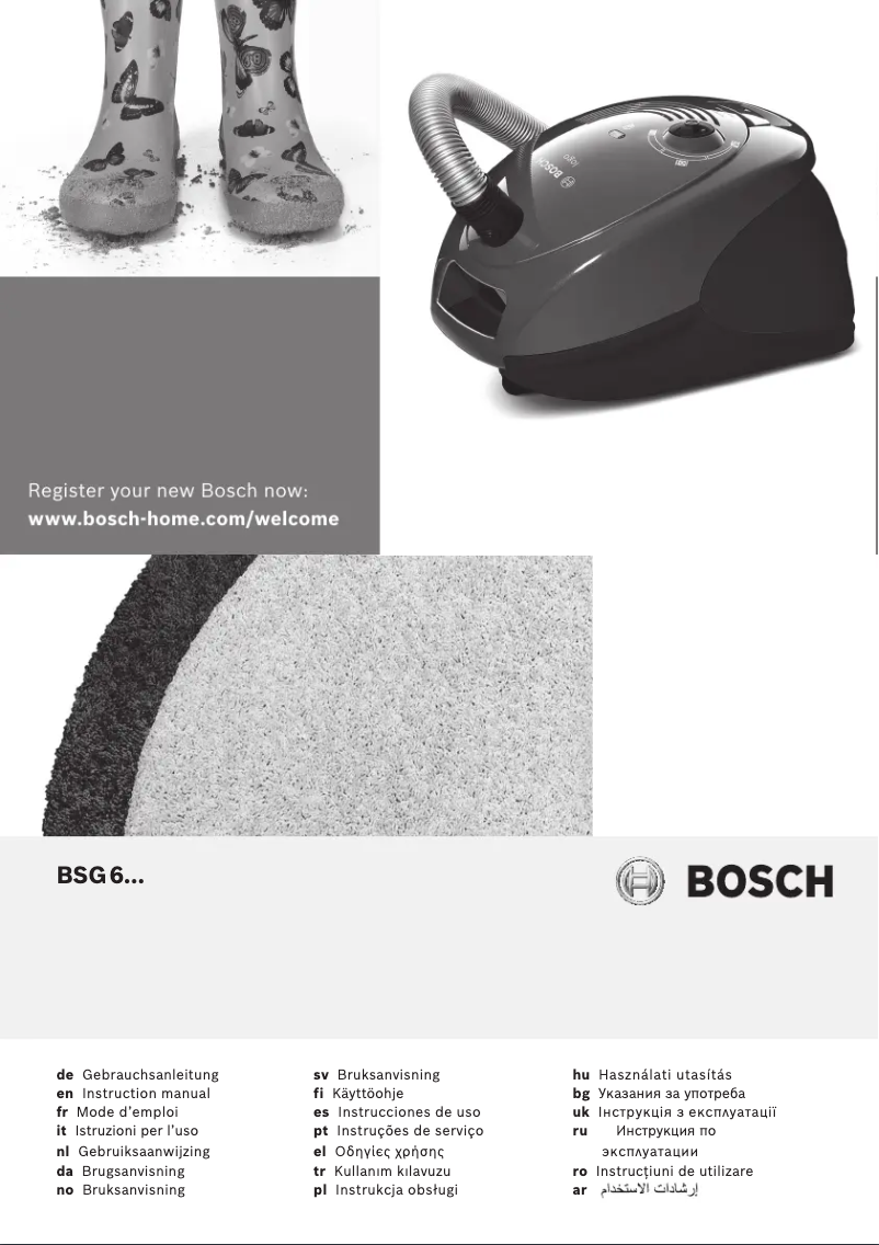 Page 1 de la notice Manuel utilisateur Bosch BSG62004