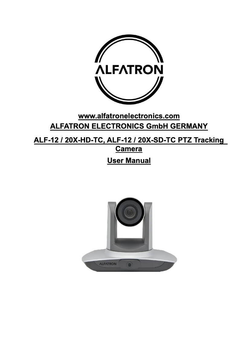 Page n°1 - Manuel utilisateur Alfatron ALF-20X