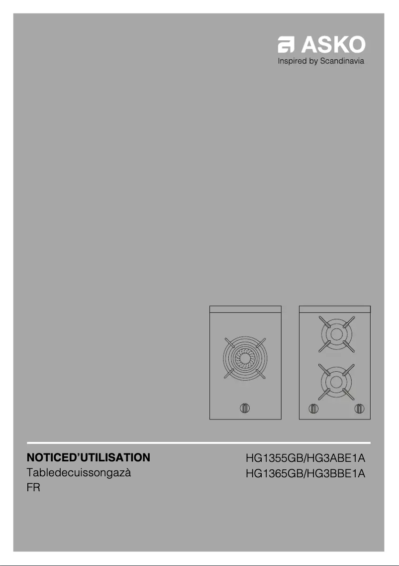 Page n°1 - Manuel utilisateur Asko HG1355GB