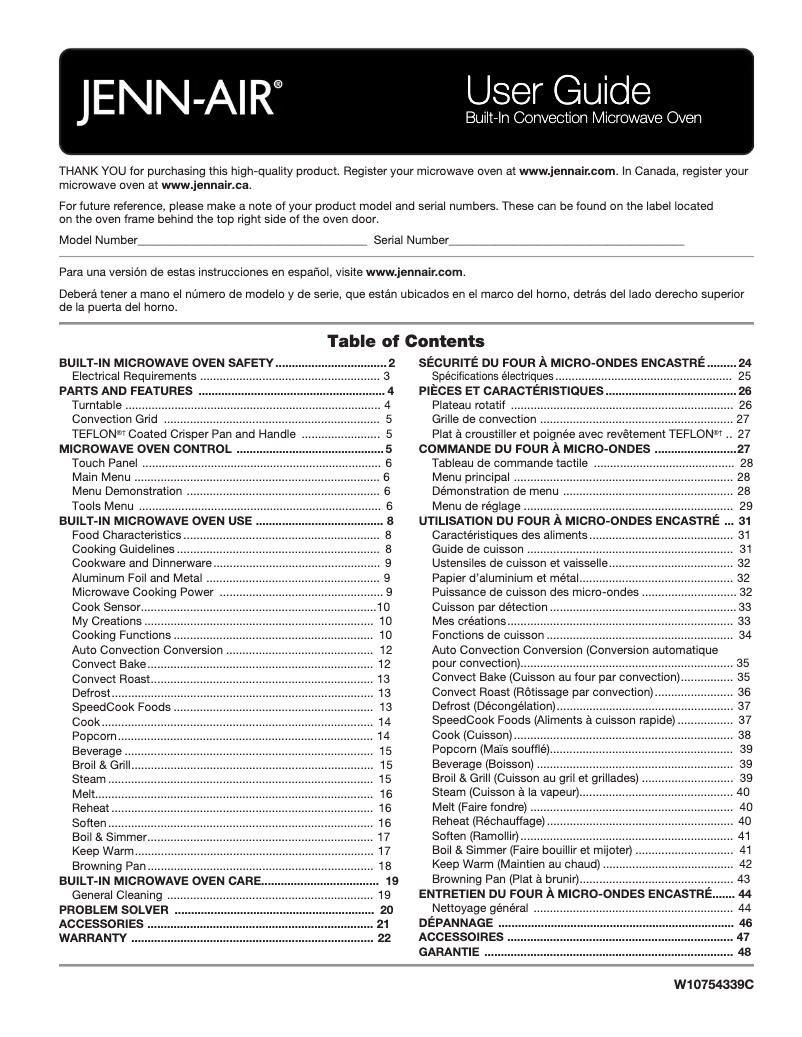 Page 1 de la notice Manuel utilisateur KitchenAid JMW2430DP