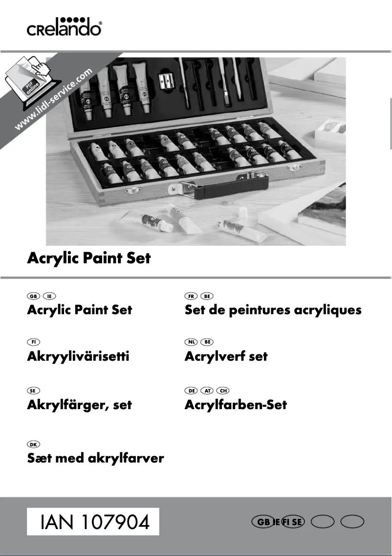 Page n°1 - Manuel utilisateur Crelando IAN 107904