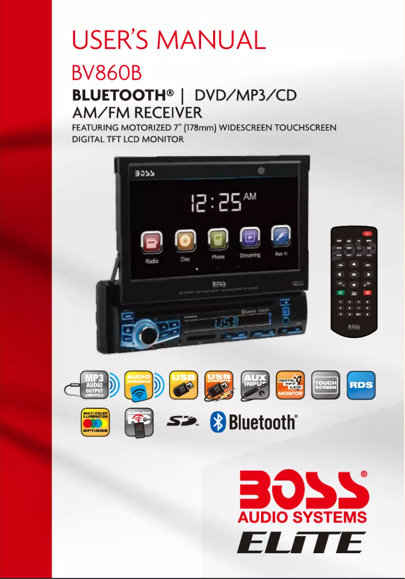 Page n°1 - Manuel utilisateur Boss BV860B