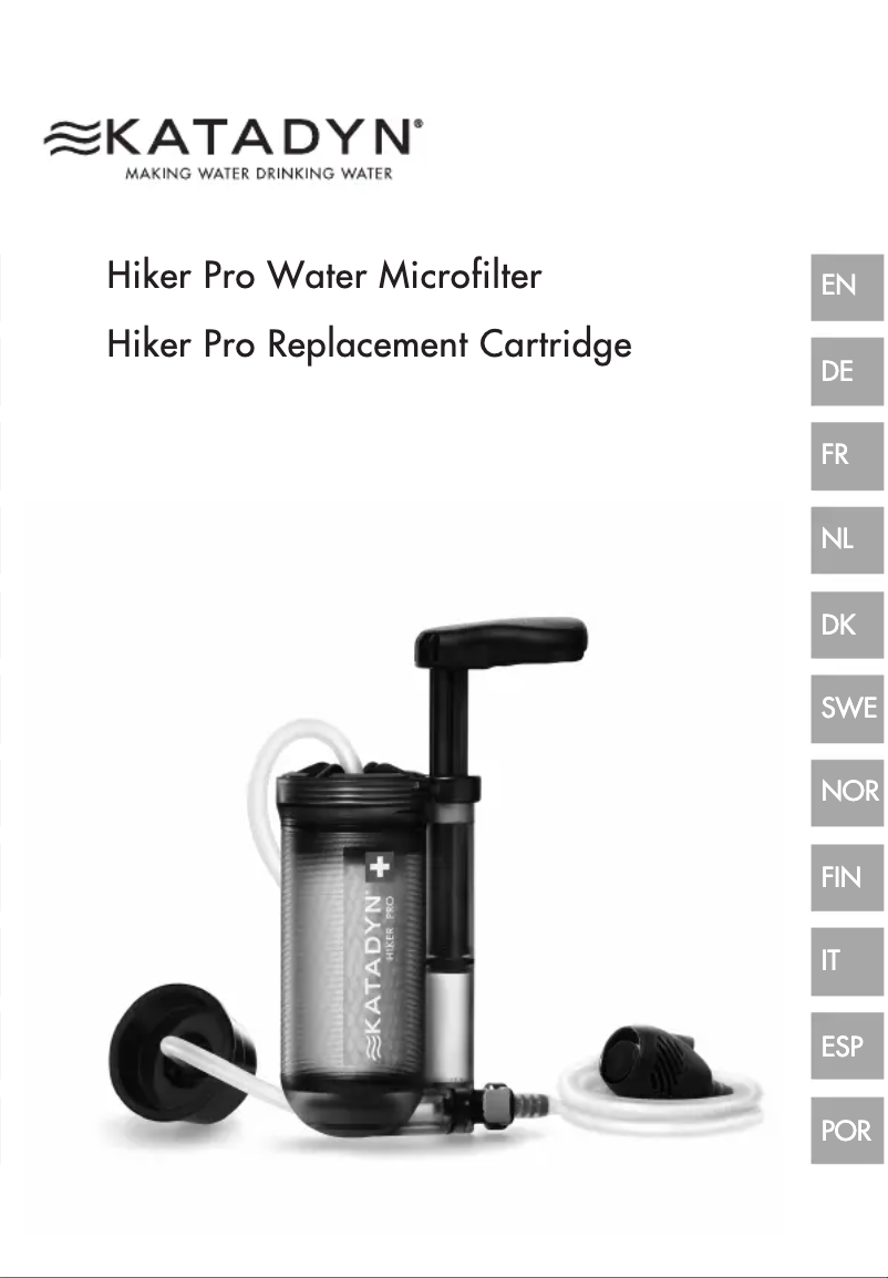 Page 1 de la notice Manuel utilisateur Katadyn HIKER PRO