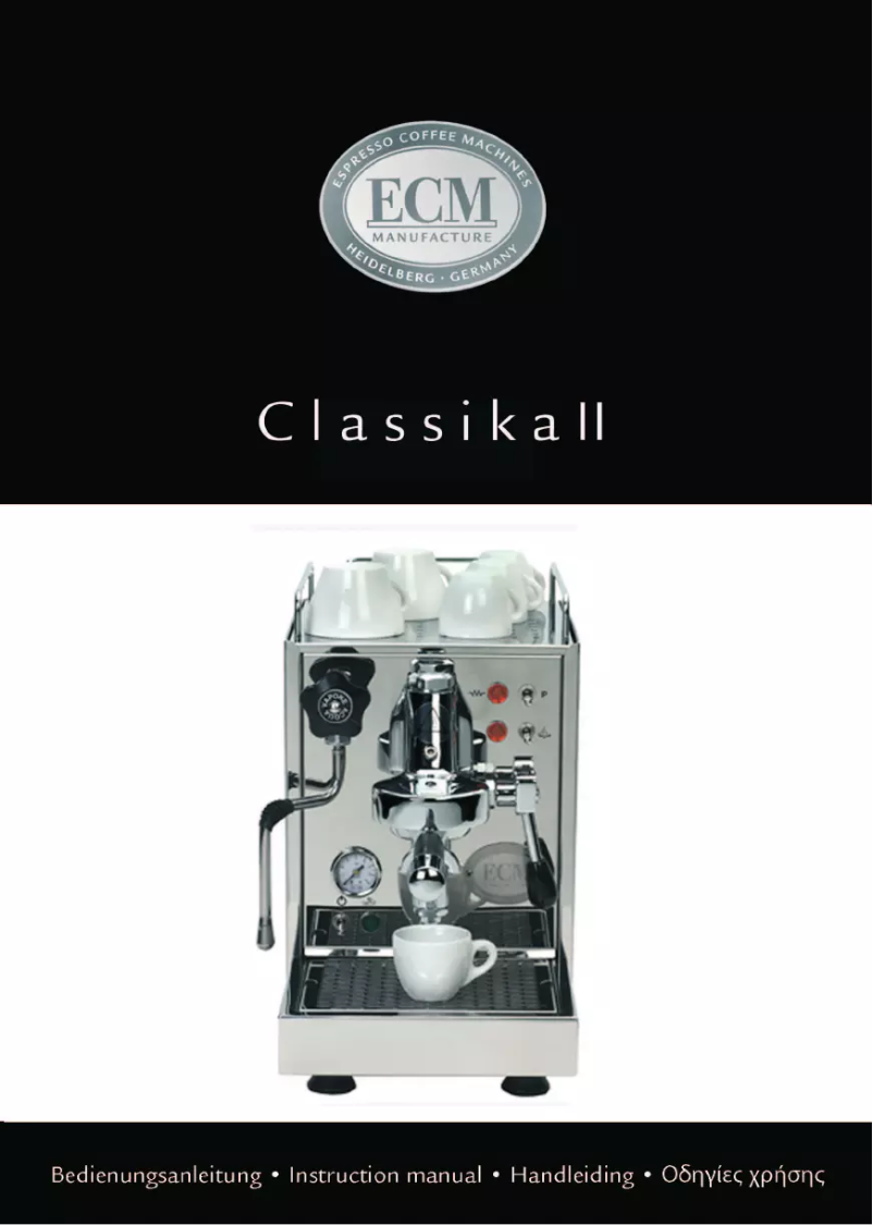 Page n°1 - Manuel utilisateur ECM Classika II