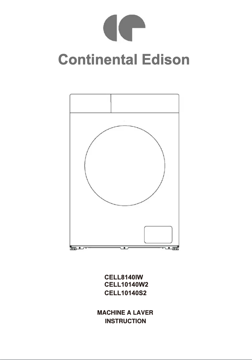 Page n°1 - Manuel utilisateur Continental Edison CELL8140IW