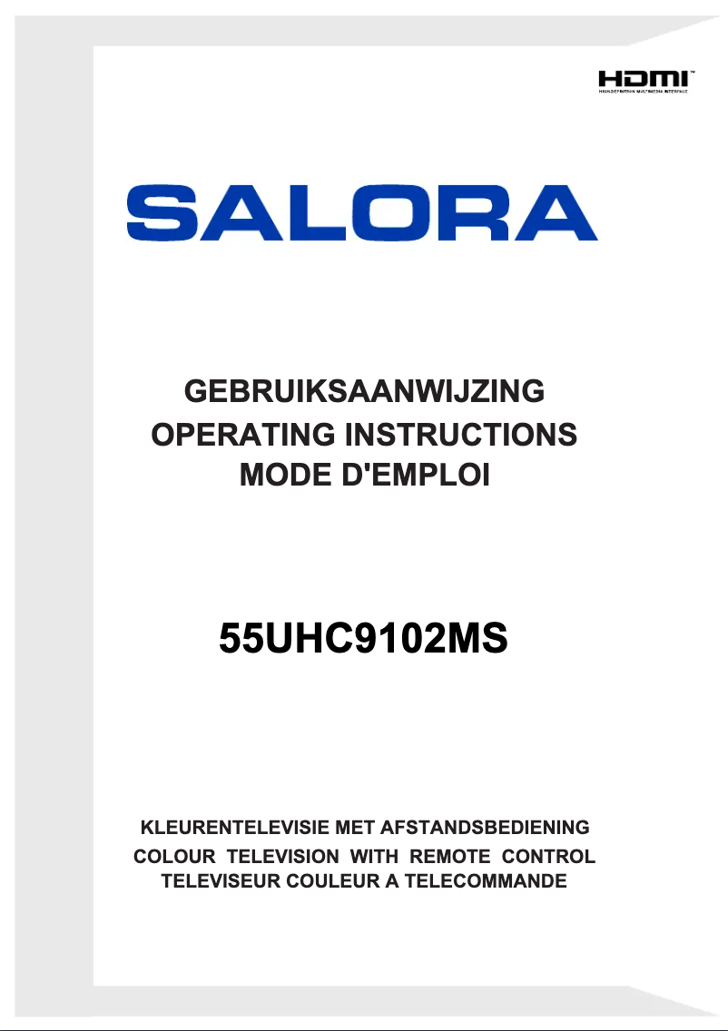 Image de la première page du manuel de l'appareil 55UHC9102MS