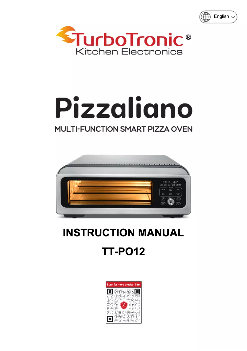 Image de la première page du manuel de l'appareil Pizzaliano TT-PO12