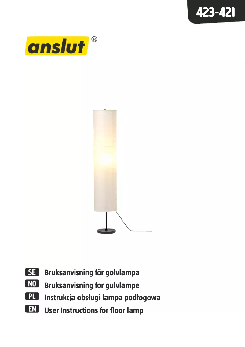 Page 1 de la notice Manuel utilisateur Anslut 423-421