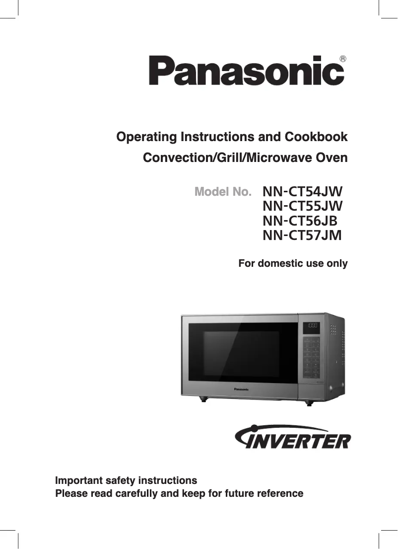 Page 1 de la notice Manuel utilisateur Panasonic NN-CT54JW