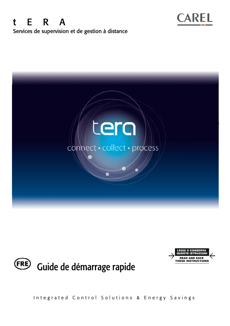 Image de la première page du manuel de l'appareil tERA