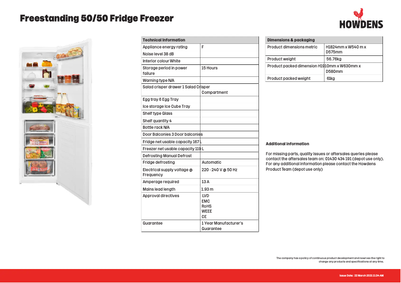 Page n°1 - Fiche technique Beko FBQ6205