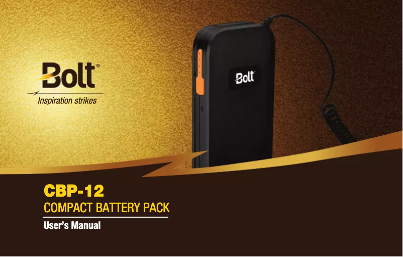 Page n°1 - Manuel utilisateur Bolt CBP-12