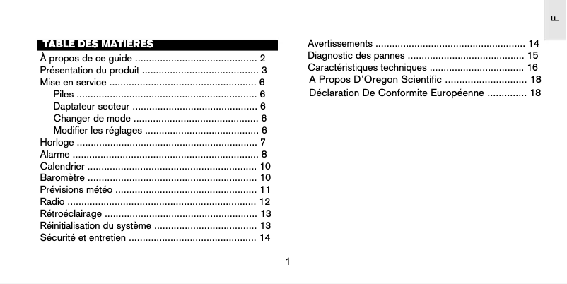 Image de la première page du manuel de l'appareil PSS03