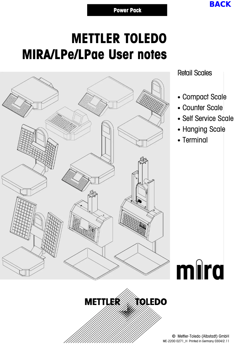 Imagen de la primera página del manual del dispositivo MIRA
