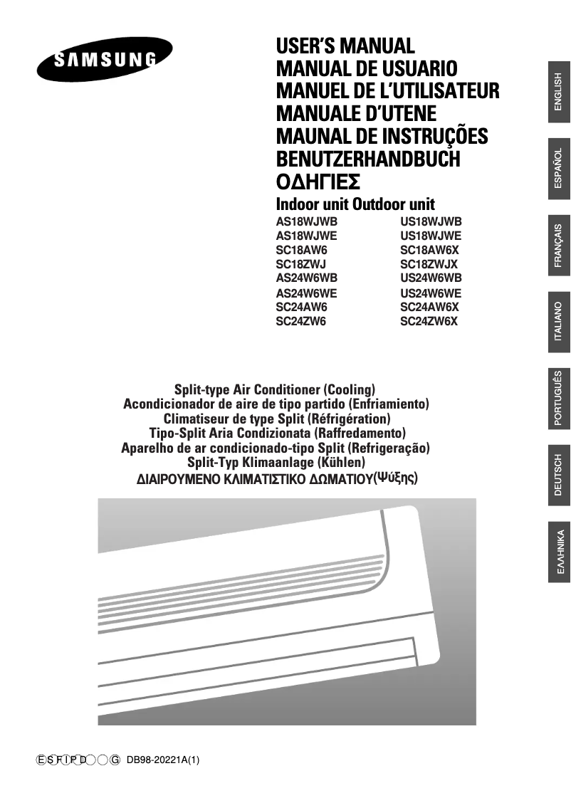 Page 1 de la notice Manuel utilisateur Samsung SC24AW6