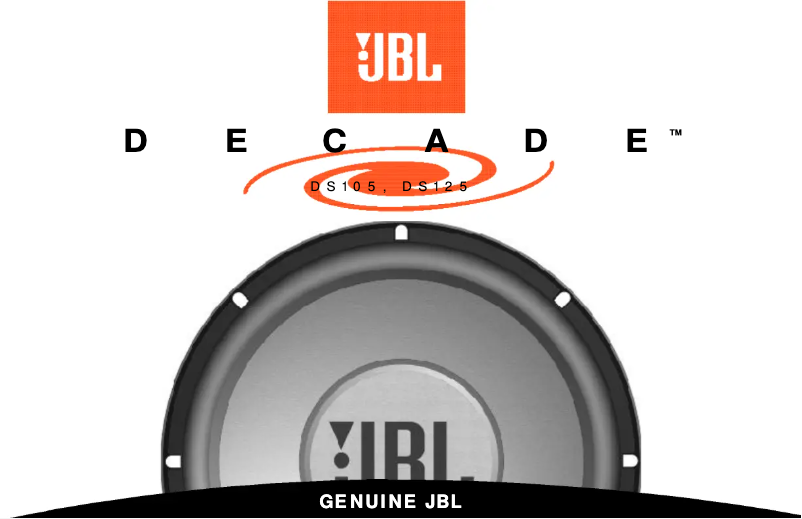 Page 1 de la notice Manuel utilisateur JBL Decade DS105
