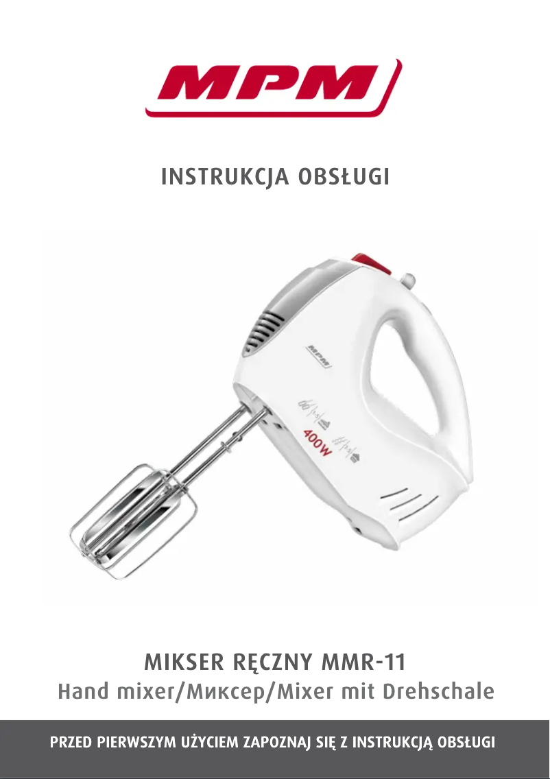 Page 1 de la notice Manuel utilisateur MPM MMR-11