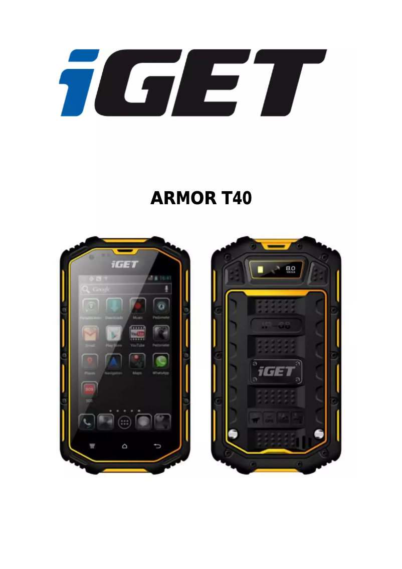 Image de la première page du manuel de l'appareil Armor T40