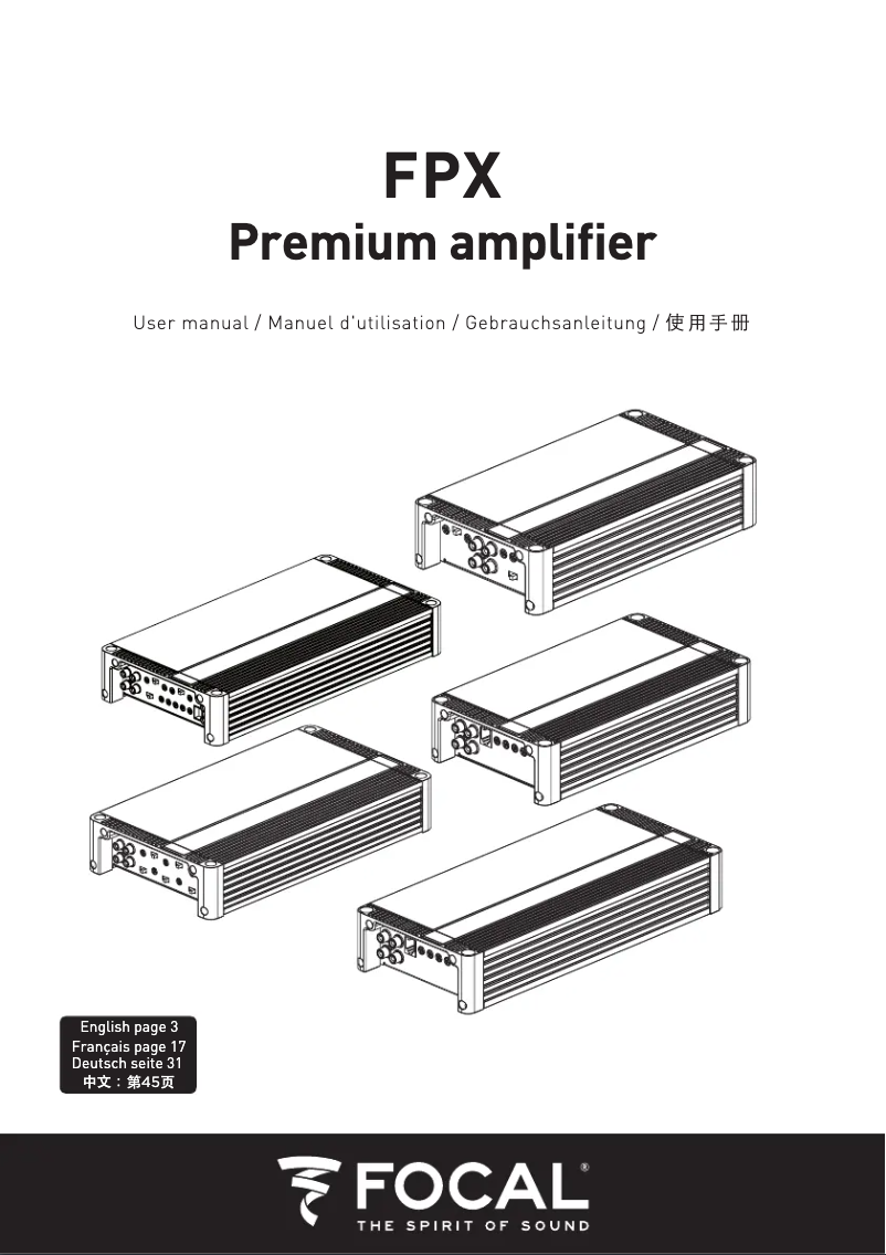 Page n°1 - Manuel utilisateur Focal FPX 4.800