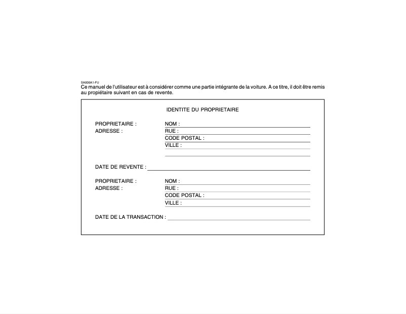 Page 1 de la notice Manuel utilisateur Hyundai Accent (2004)