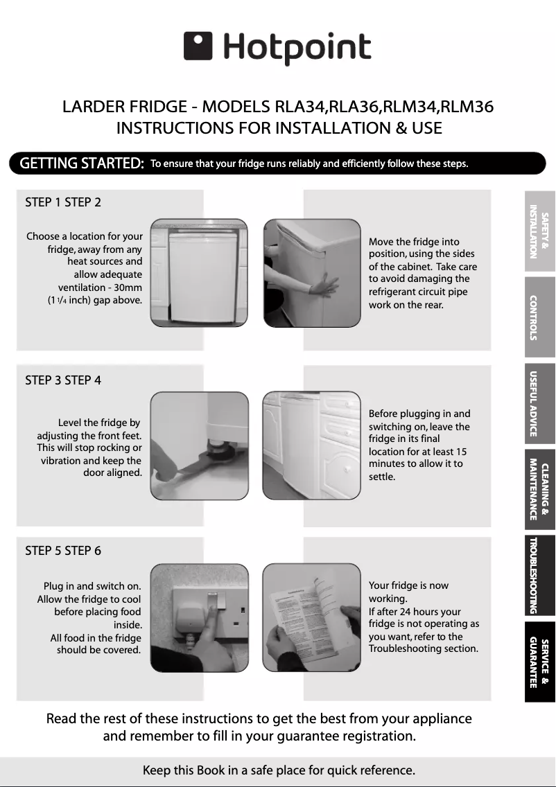Page n°1 - Manuel utilisateur Hotbrick RLA34P