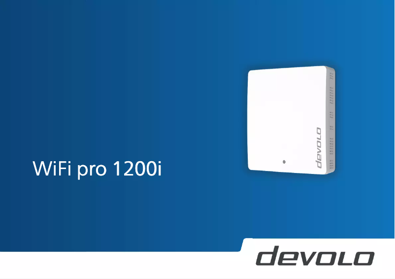 Image de la première page du manuel de l'appareil WiFi pro 1200i