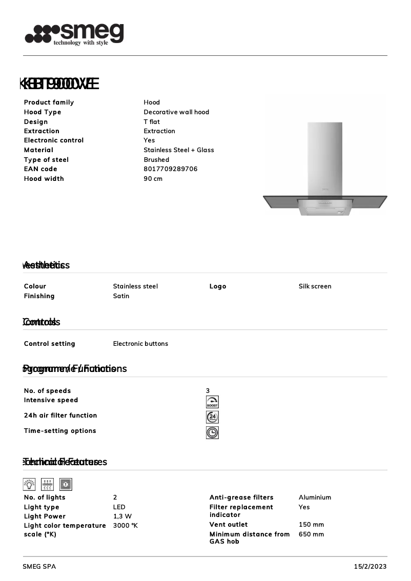 Image de la première page du manuel de l'appareil KBT900VE