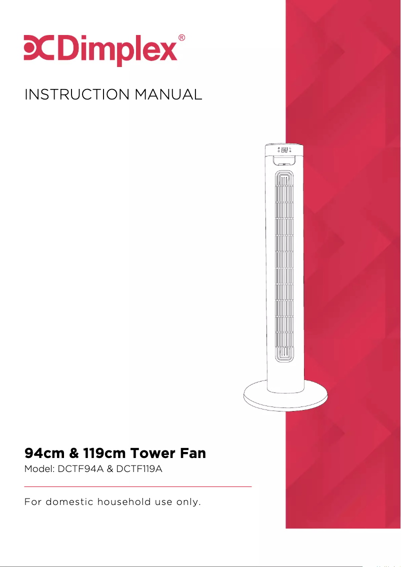 Page 1 de la notice Manuel utilisateur Dimplex DCTF94A