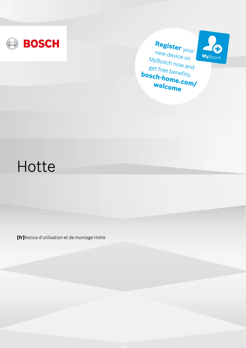 Page 1 de la notice Manuel utilisateur Bosch DFR067A50