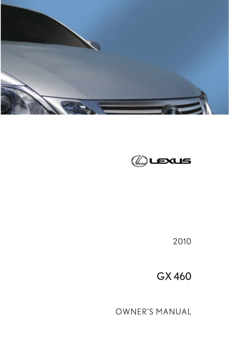 Page 1 de la notice Manuel utilisateur Lexus GX 460 (2010)