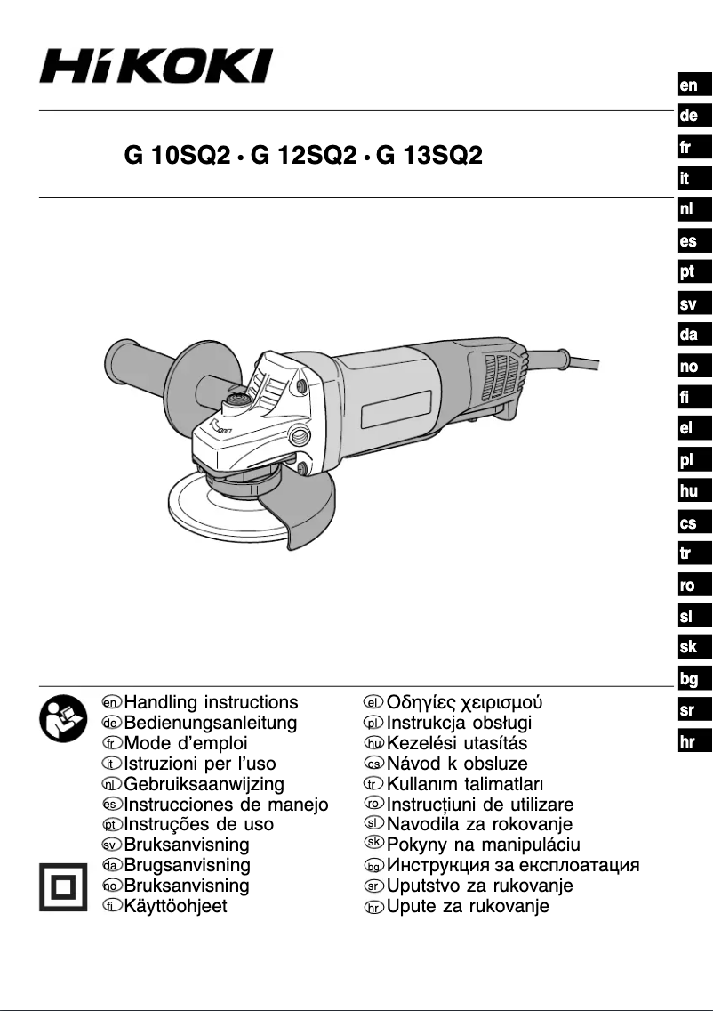 Page 1 de la notice Manuel utilisateur HiKOKI G 10SQ2