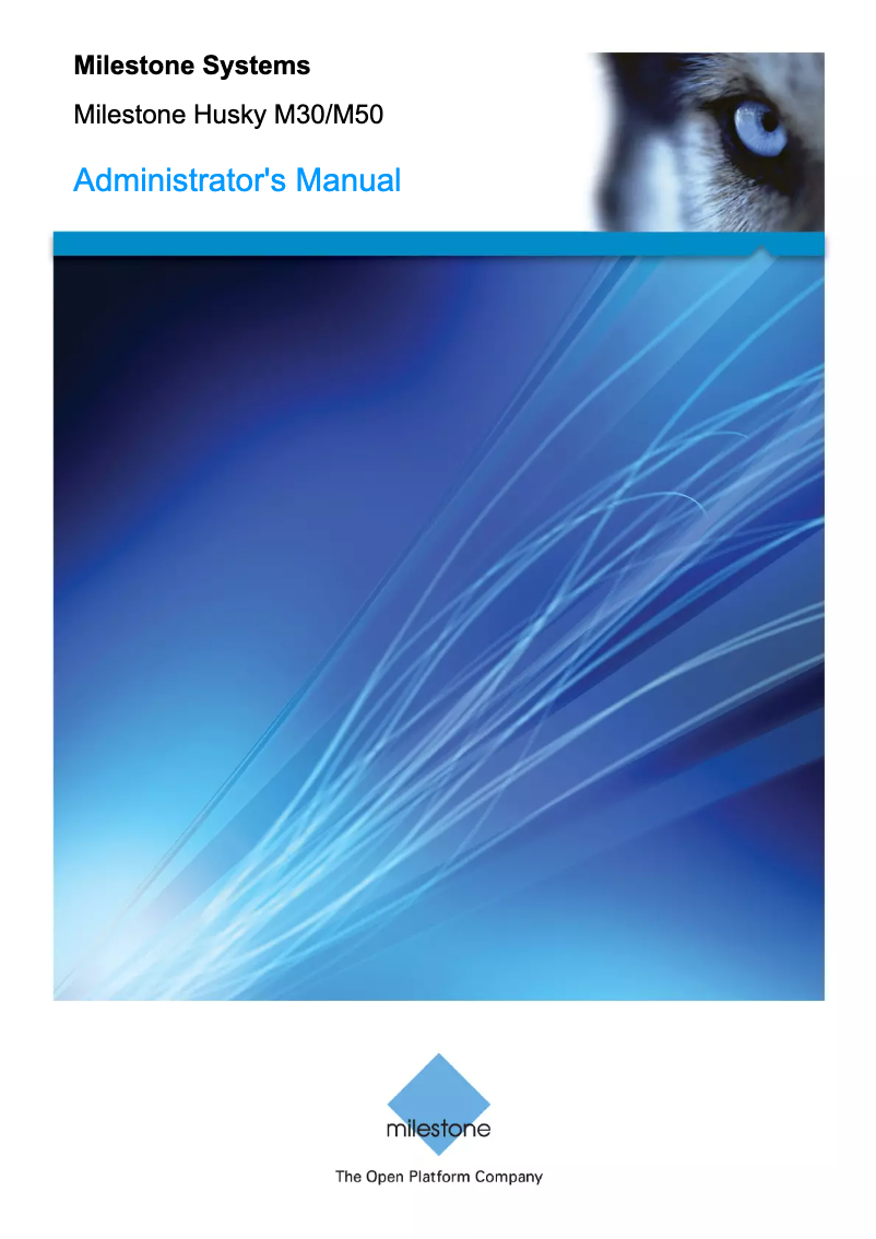 Page n°1 - Manuel utilisateur Milestone Husky M30