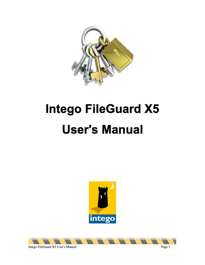 Image de la première page du manuel de l'appareil FileGuard X5