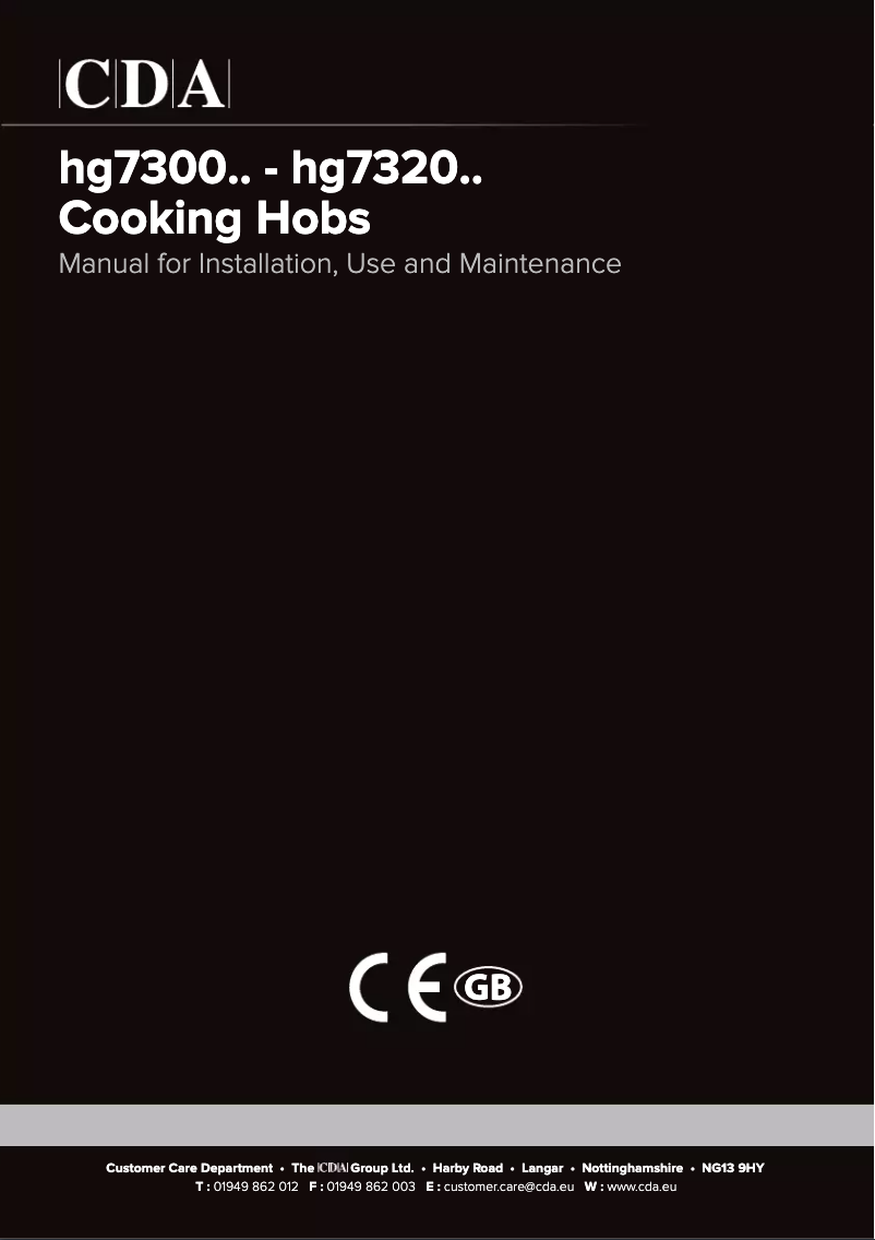 Page 1 de la notice Manuel utilisateur CDA HG7320