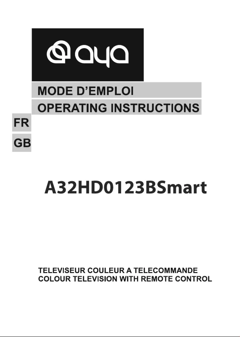 Page n°1 - Manuel utilisateur AYA A32HD0123BS
