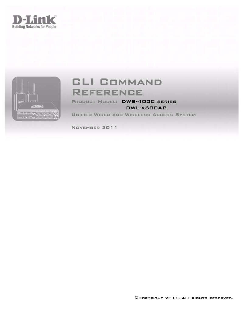 Page n°1 - Manuel utilisateur D-Link DWS-4026