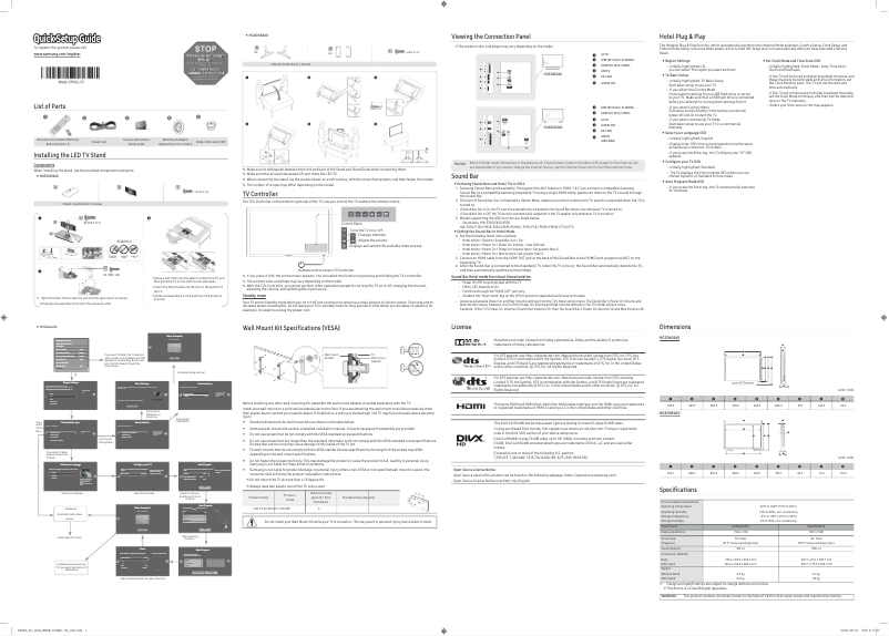 Image de la première page du manuel de l'appareil HG40NE460SFXZA